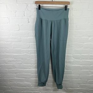 Athleta Women's Jogger High Elastic Waist Ribbed Light teal Blue Size M